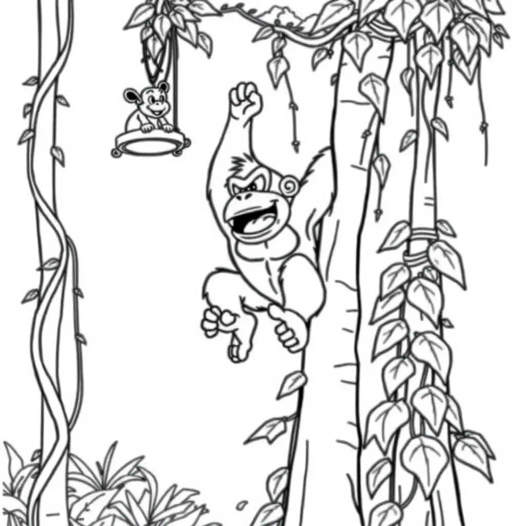 Donkey Kong coloring page