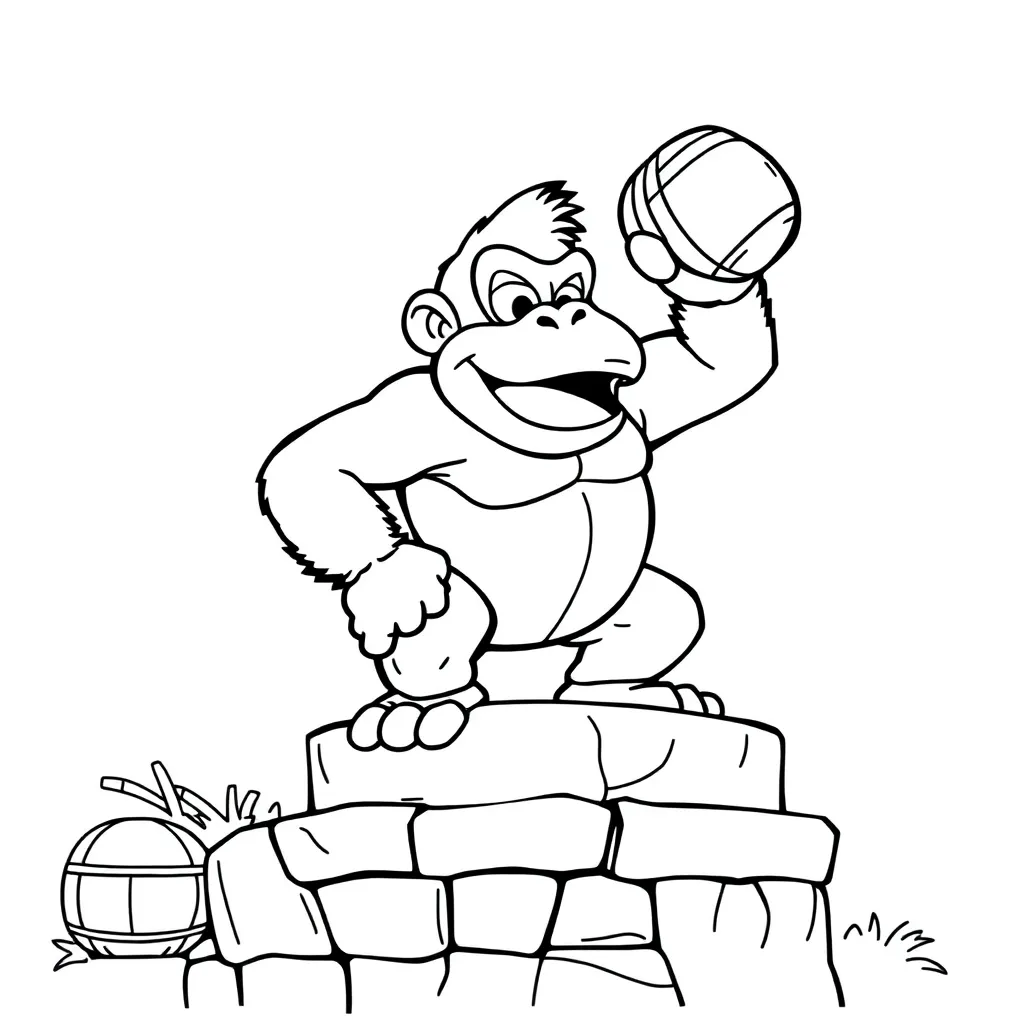 Donkey Kong coloring page