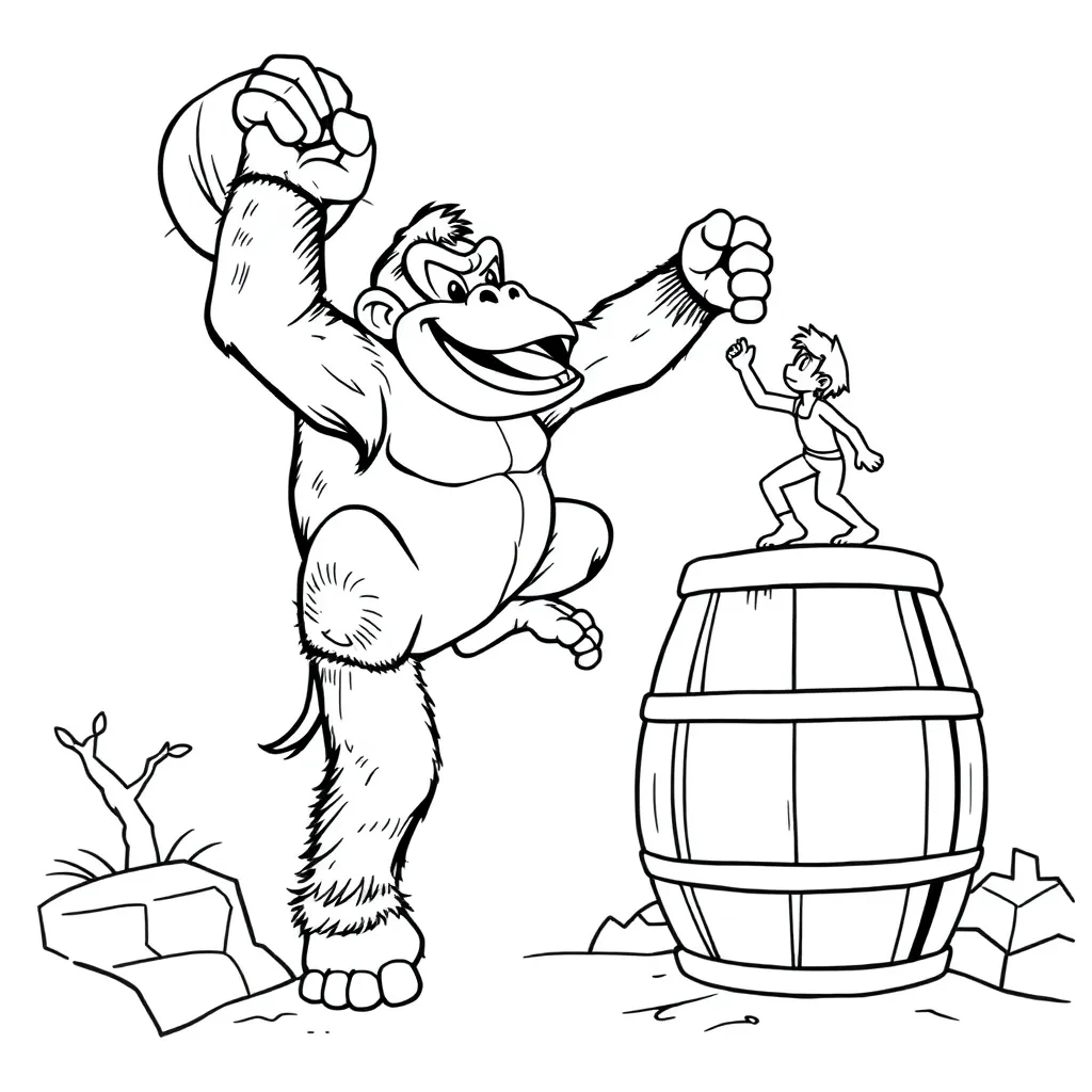 Donkey Kong coloring page