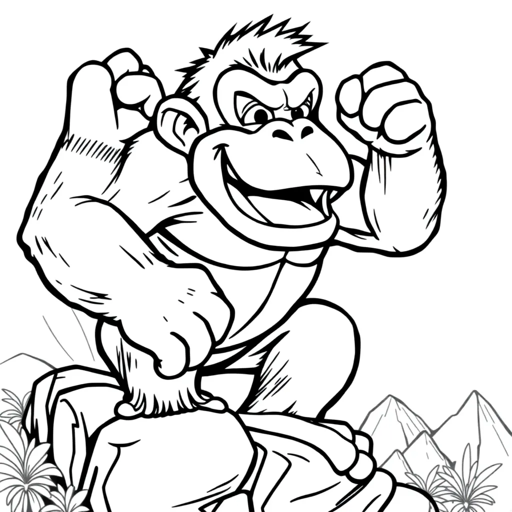 Donkey Kong coloring page
