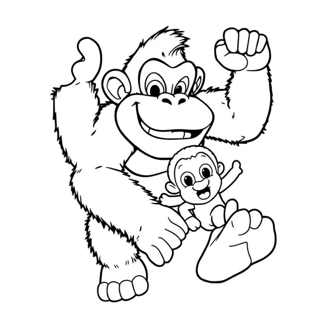 Donkey Kong coloring page