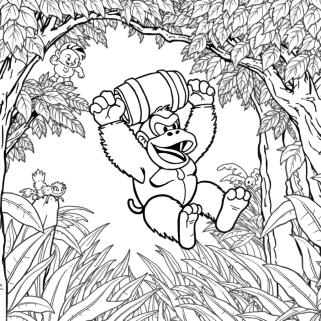 Donkey Kong coloring page