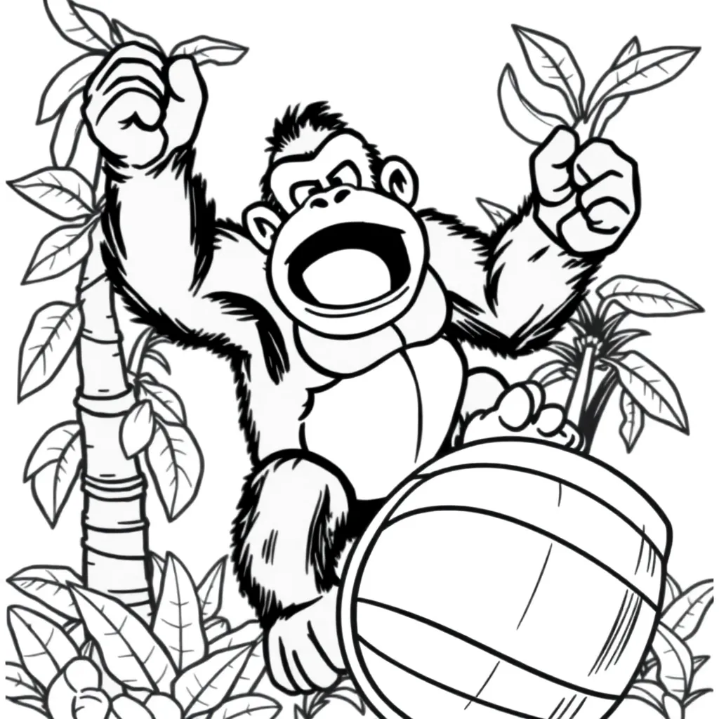 Donkey Kong coloring page