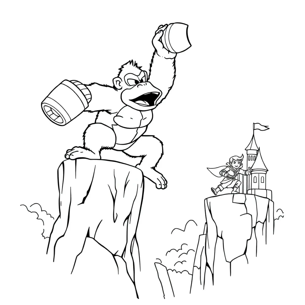 Donkey Kong coloring page