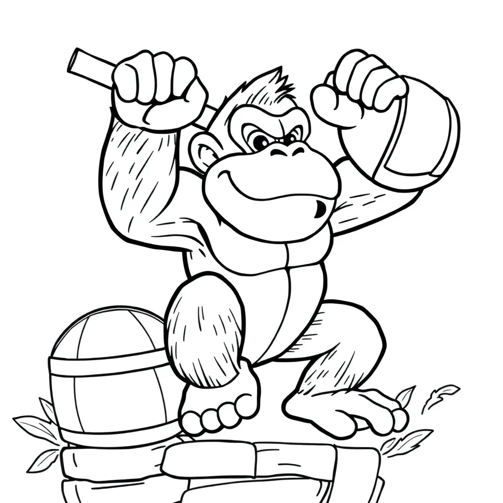 Donkey Kong coloring page