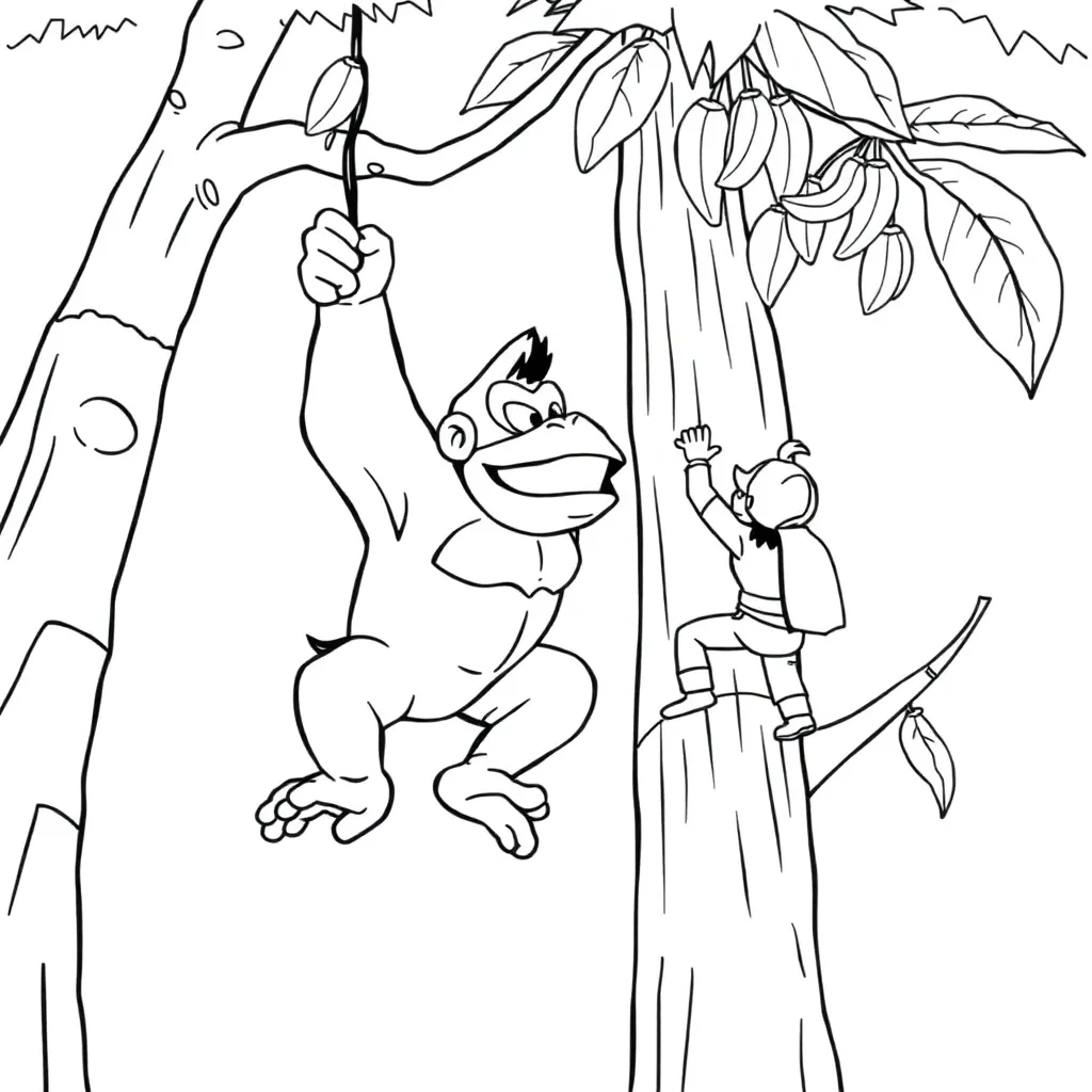 Donkey Kong coloring page