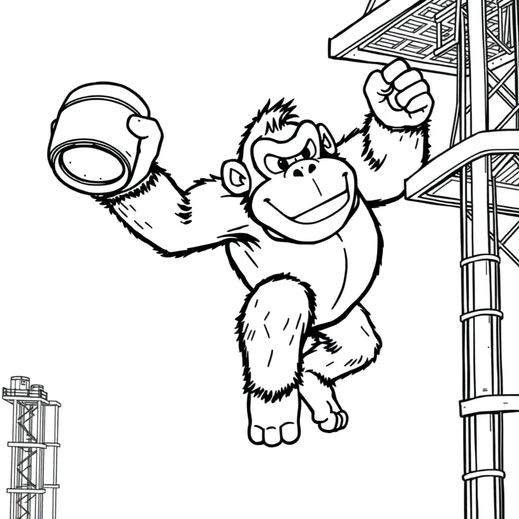 Donkey Kong coloring page