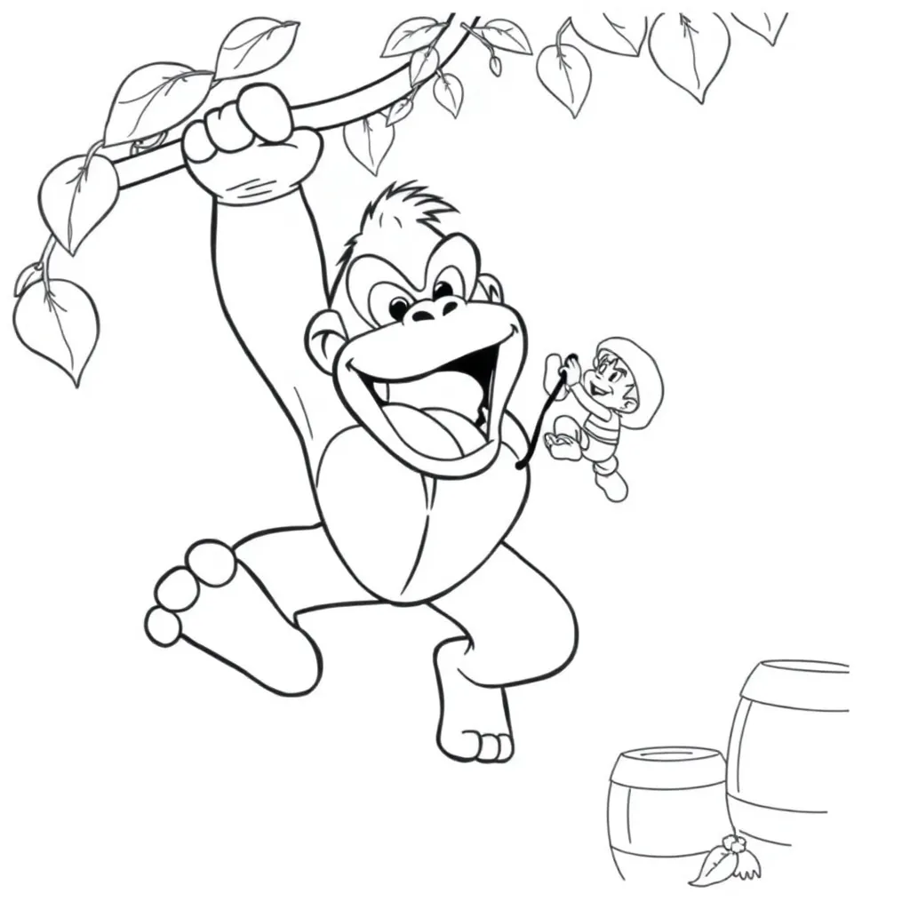 Donkey Kong coloring page