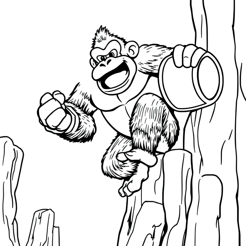 Donkey Kong coloring page