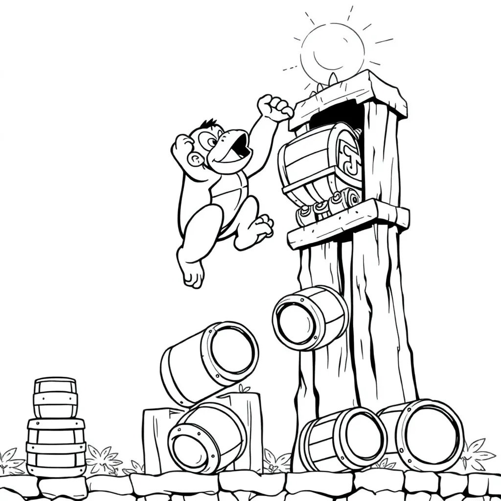 Donkey Kong coloring page