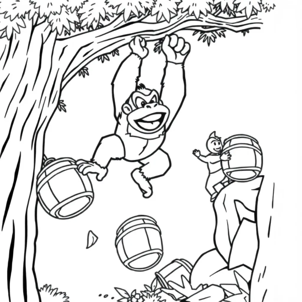 Donkey Kong coloring page