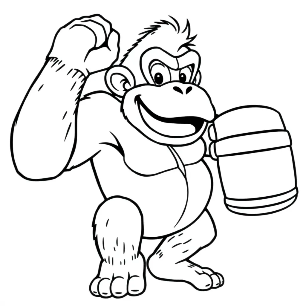 Donkey Kong coloring page