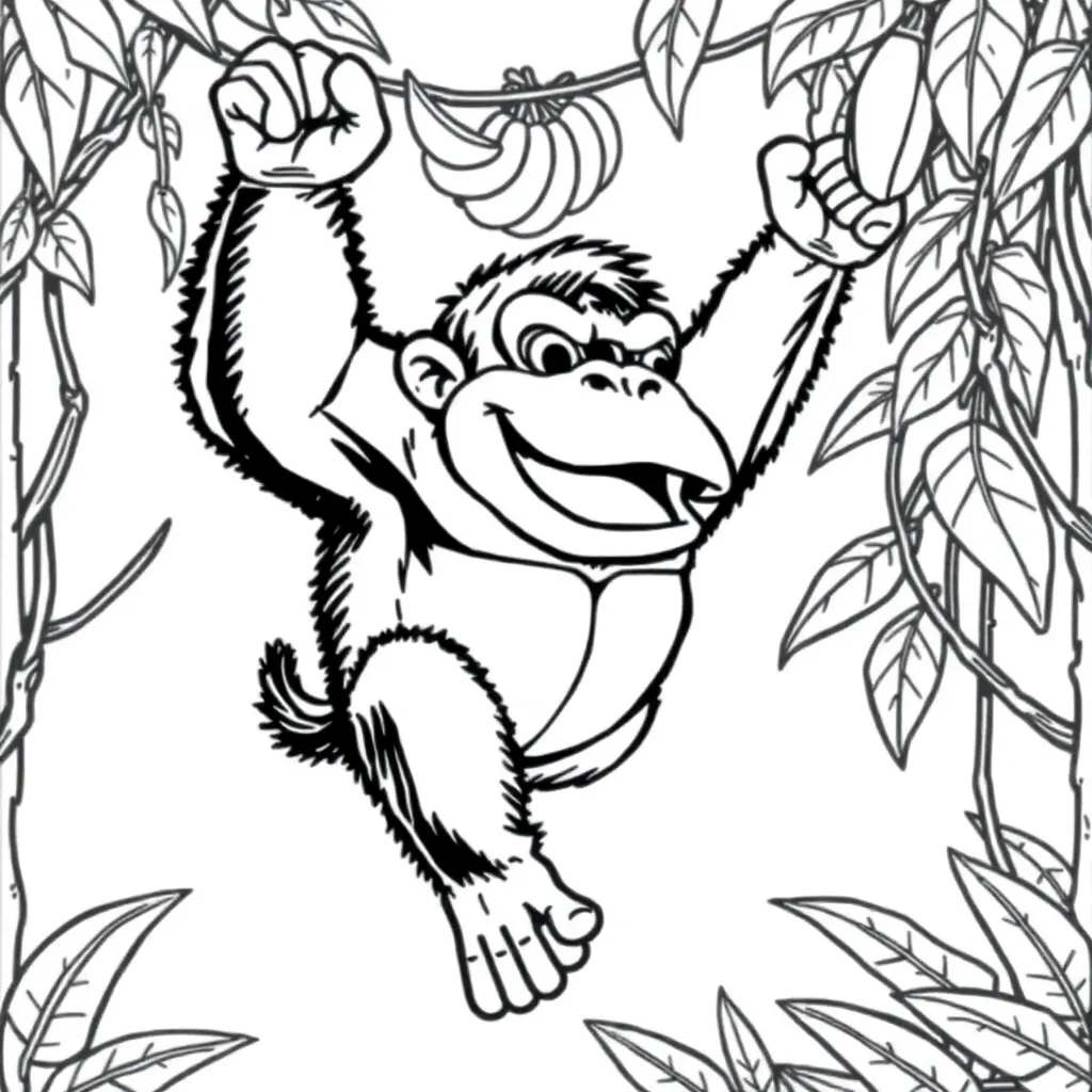 Donkey Kong coloring page