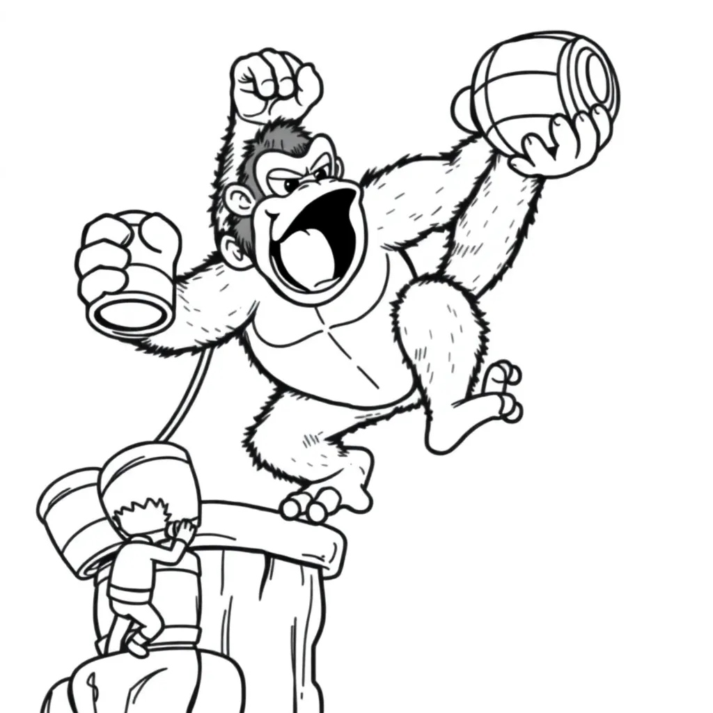 Donkey Kong coloring page