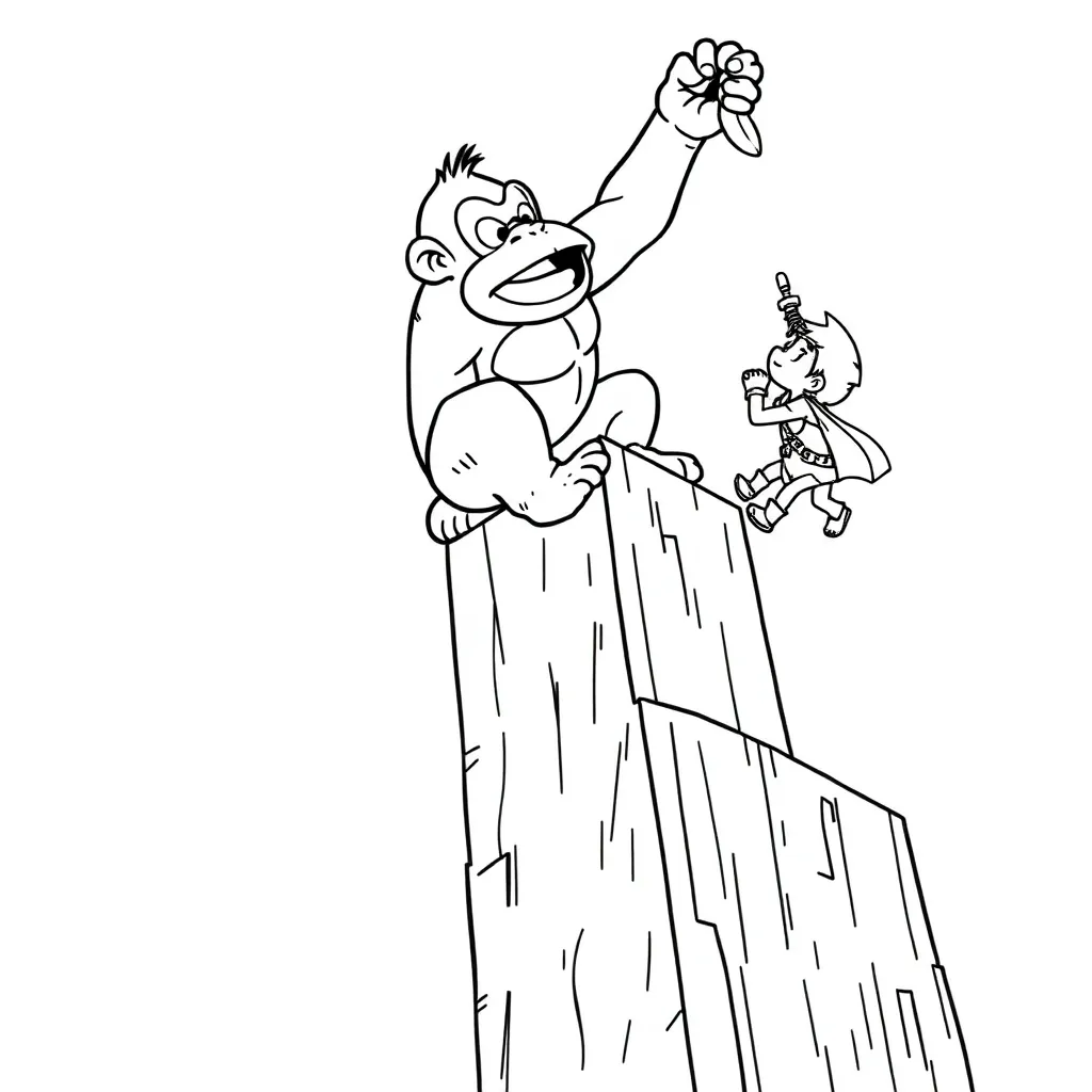 Donkey Kong coloring page