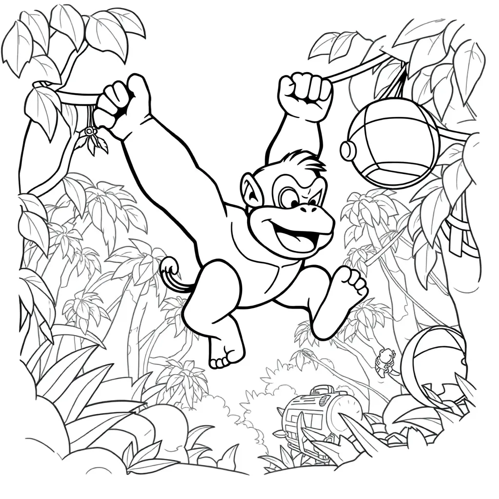 Donkey Kong coloring page