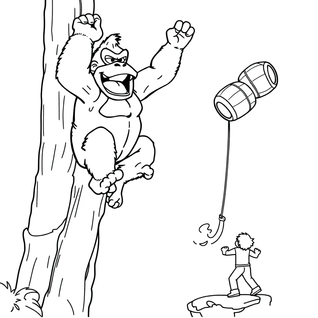 Donkey Kong coloring page