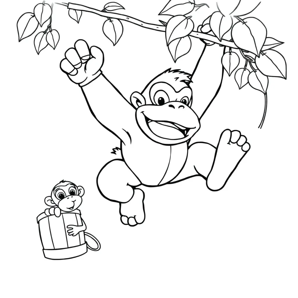 Donkey Kong coloring page