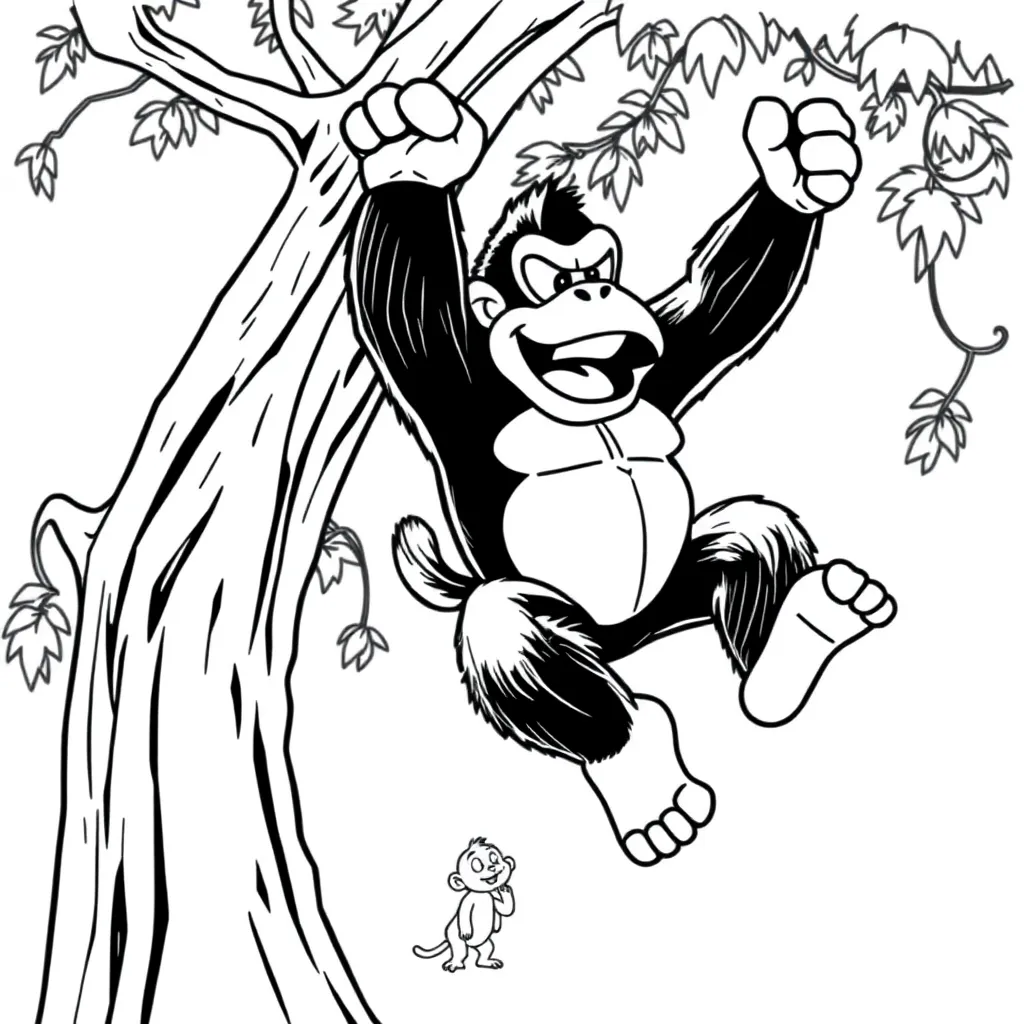 Donkey Kong coloring page