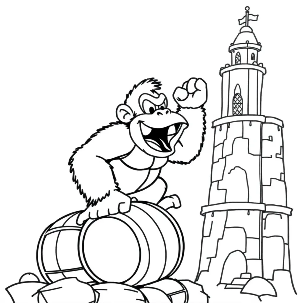 Donkey Kong coloring page