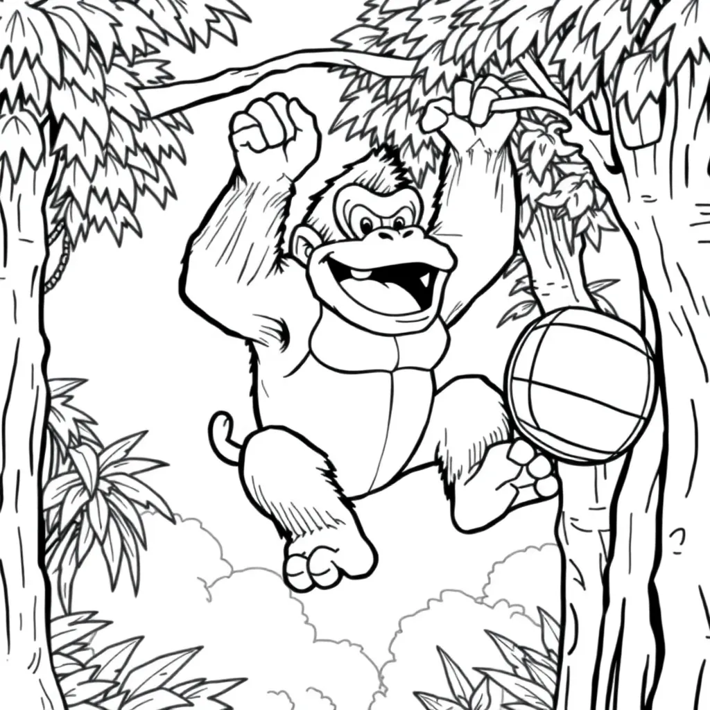 Donkey Kong coloring page