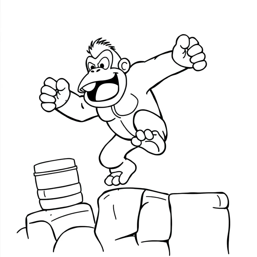 Donkey Kong coloring page