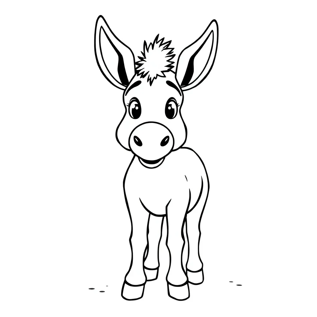 Donkey coloring page
