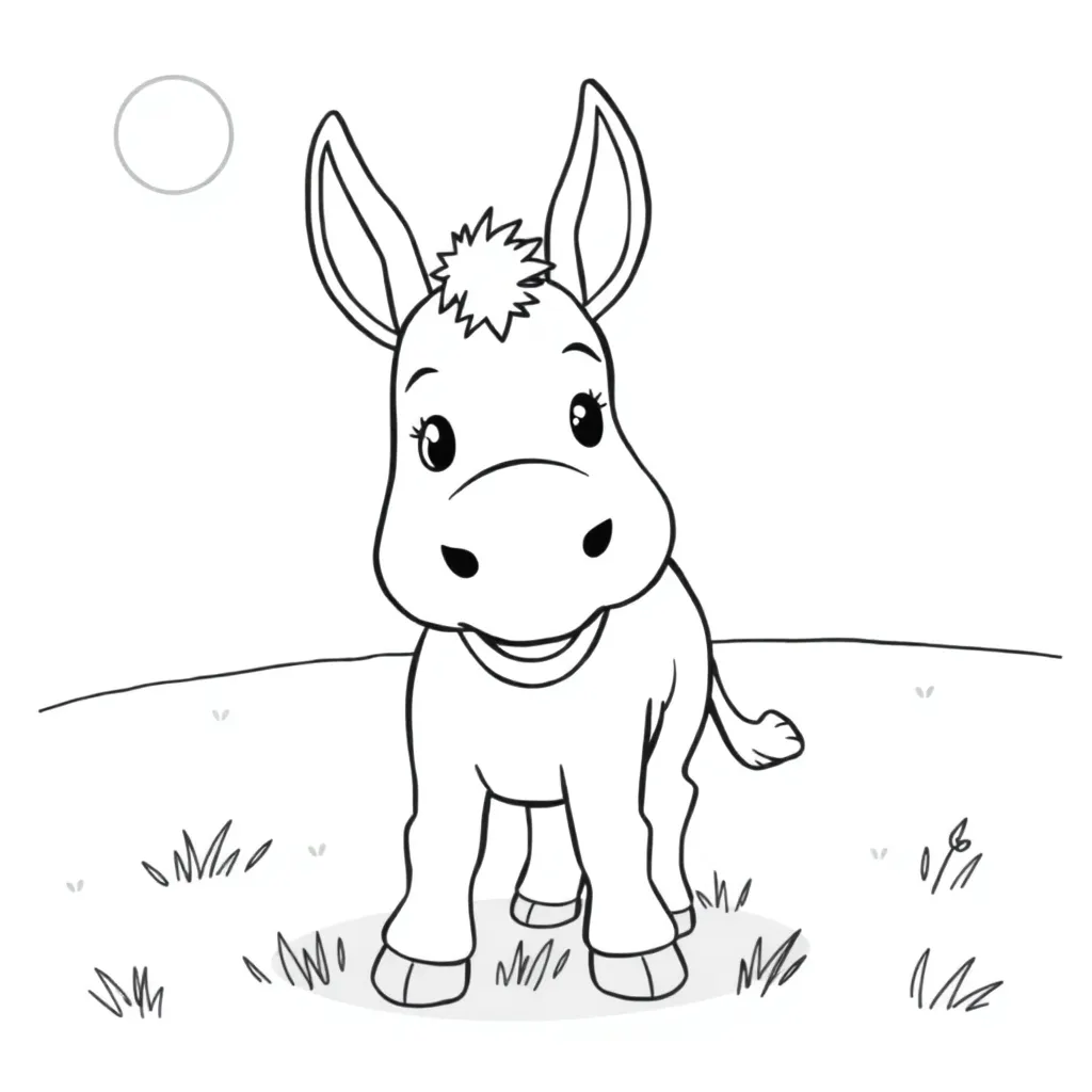 Donkey coloring page