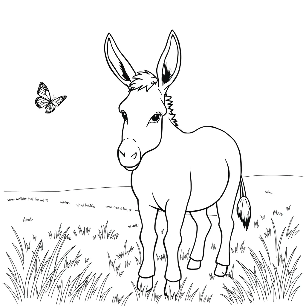 Donkey coloring page