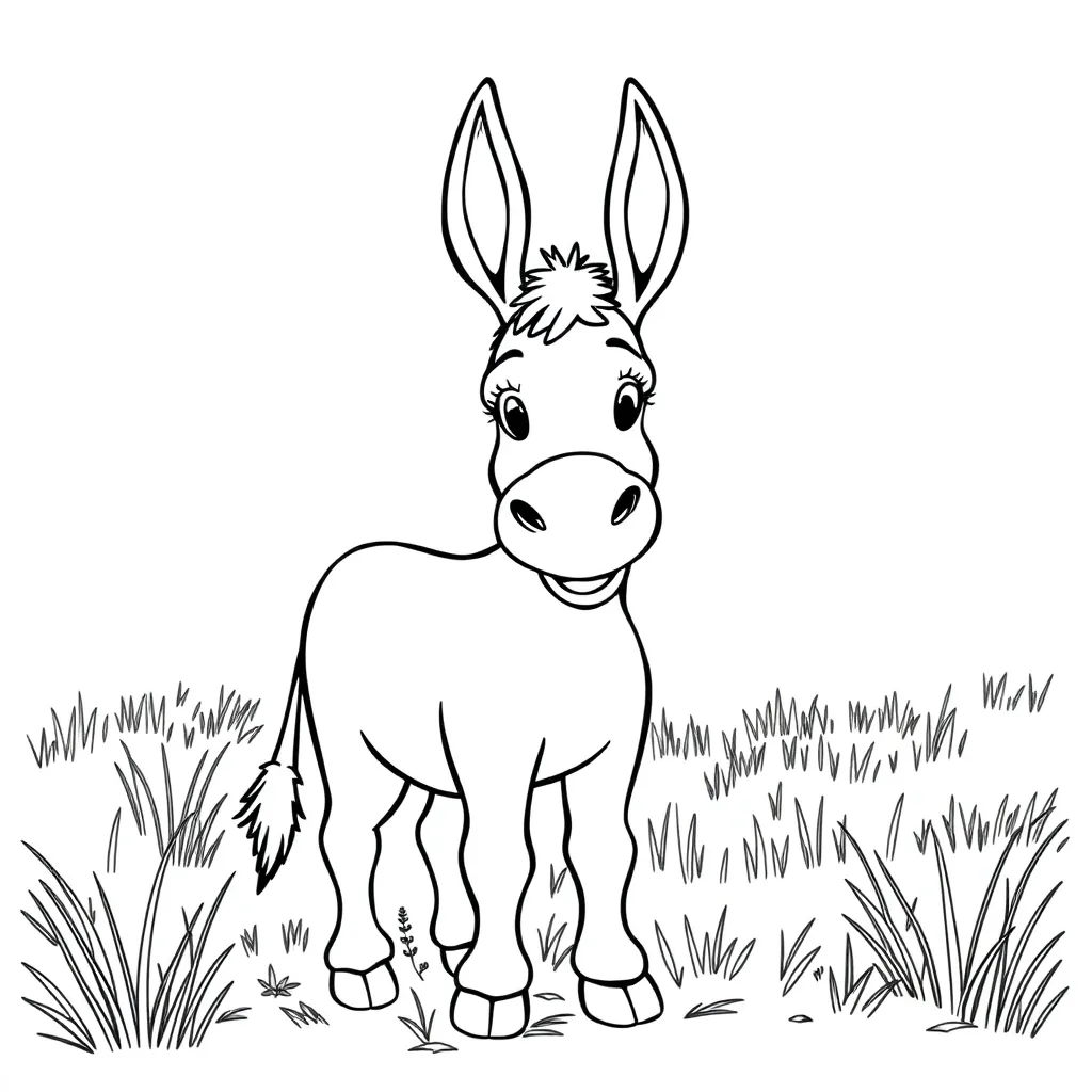 Donkey coloring page
