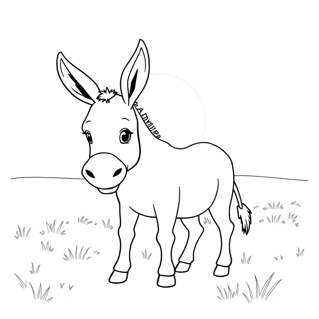 Donkey coloring page