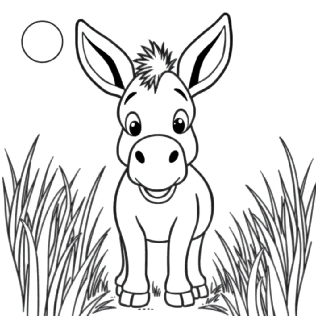 Donkey coloring page