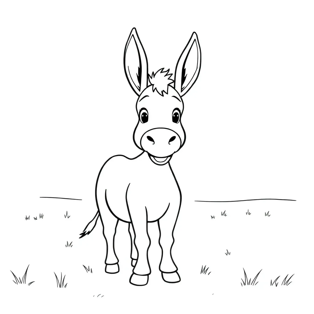 Donkey coloring page