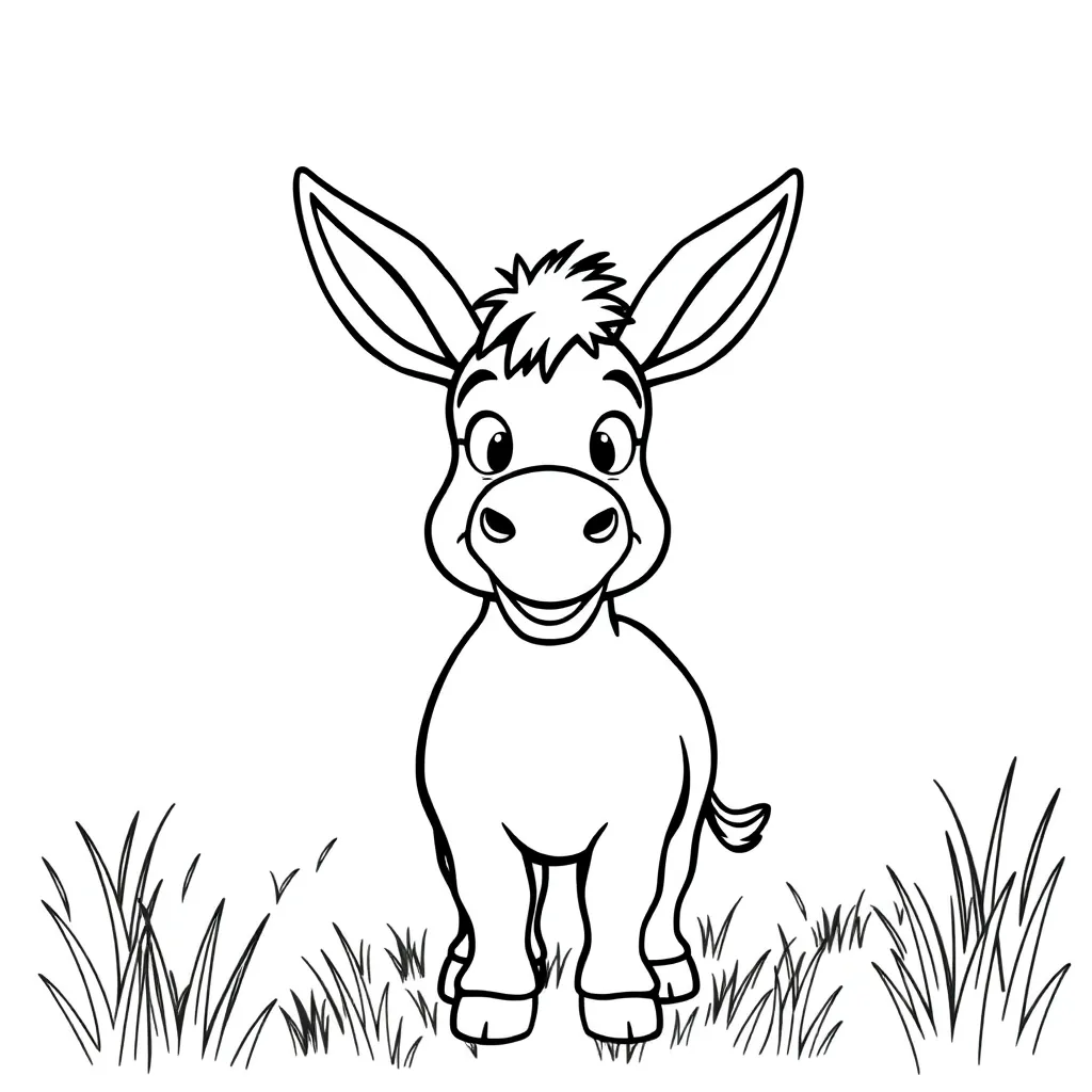 Donkey coloring page