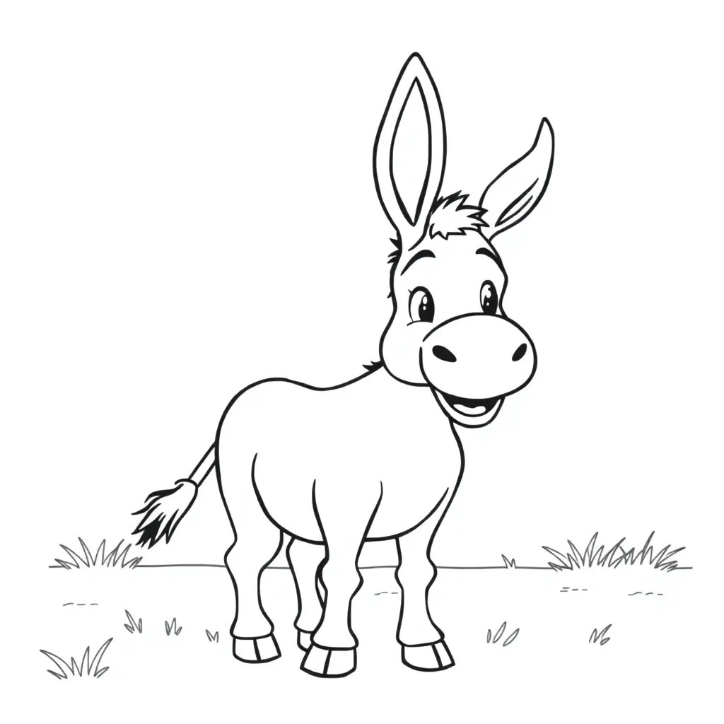 Donkey coloring page