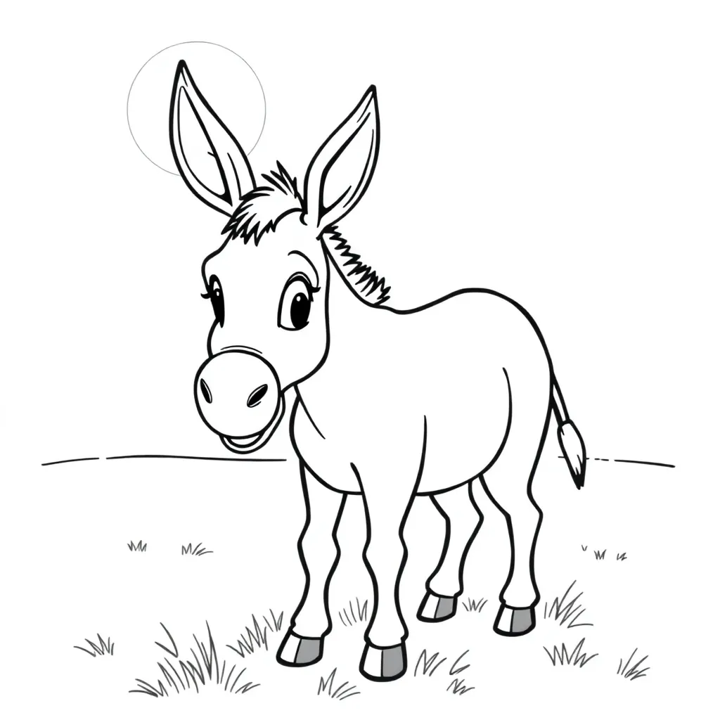 Donkey coloring page