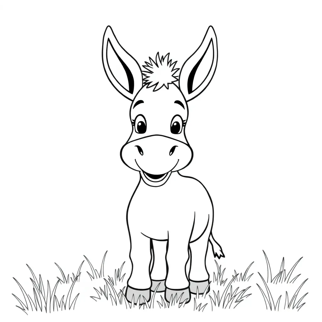 Donkey coloring page