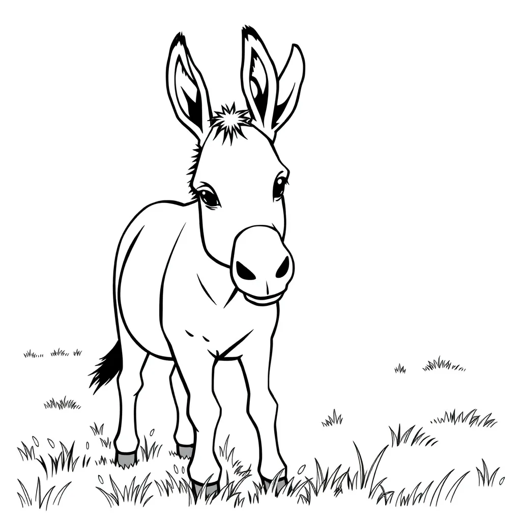 Donkey coloring page