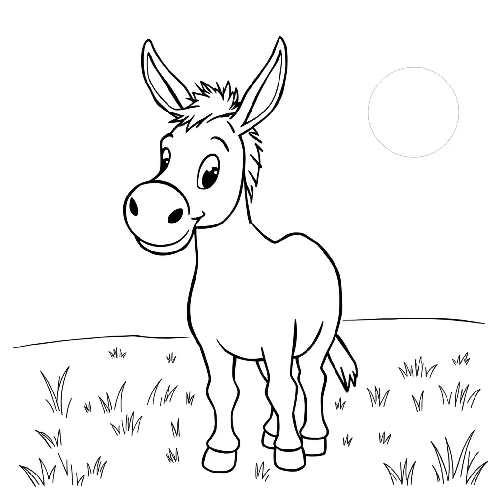 Donkey coloring page