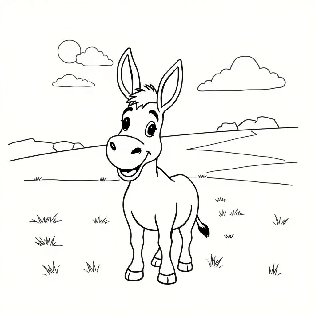 Donkey coloring page