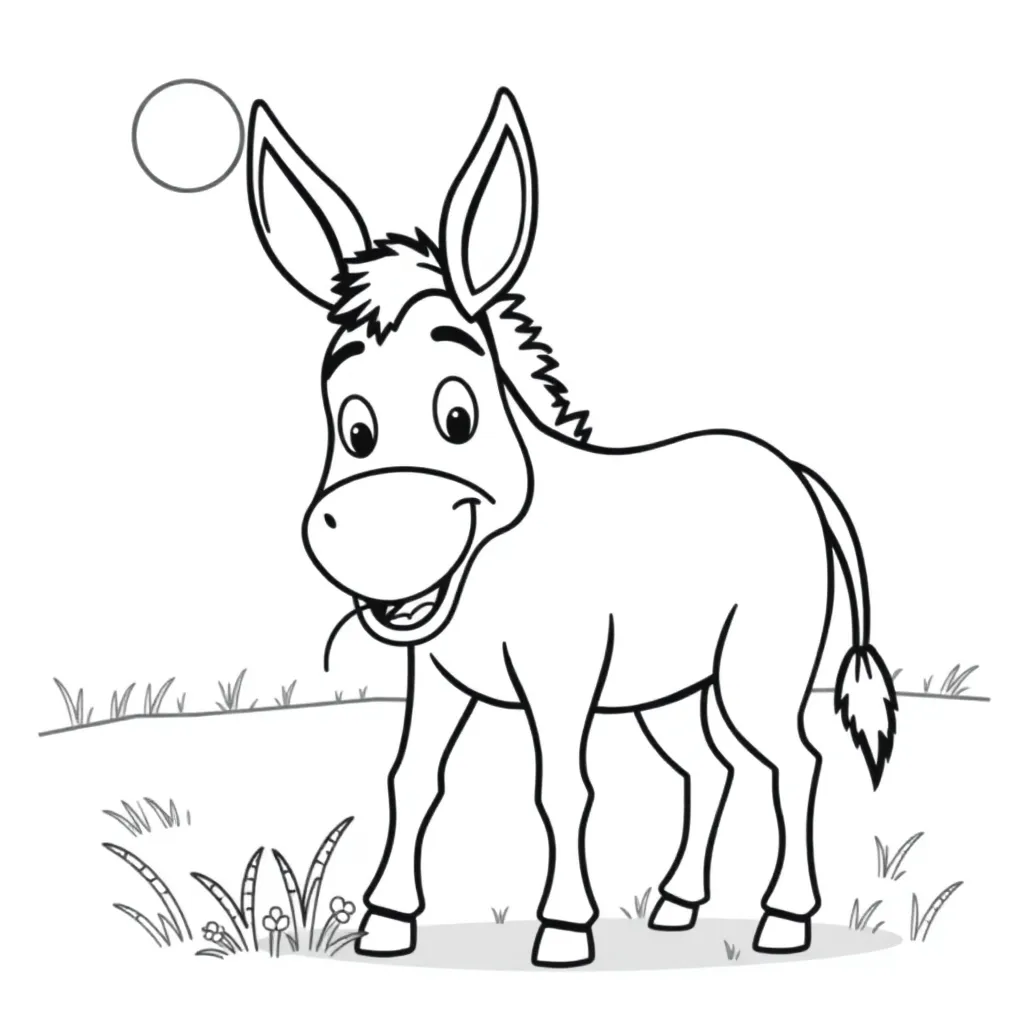 Donkey coloring page