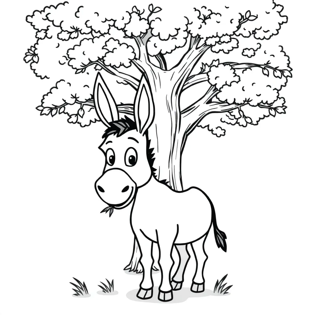 Donkey coloring page