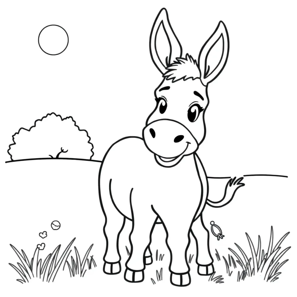 Donkey coloring page
