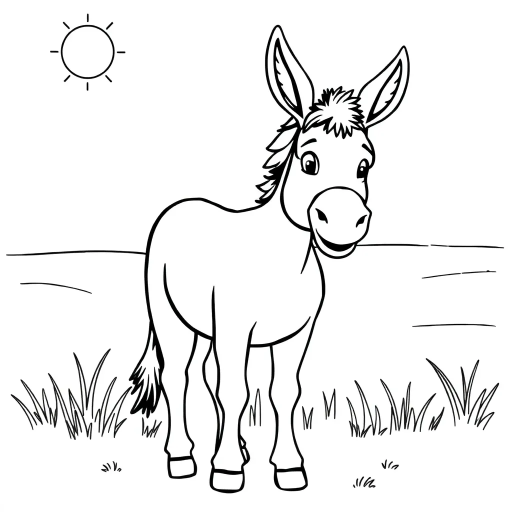 Donkey coloring page