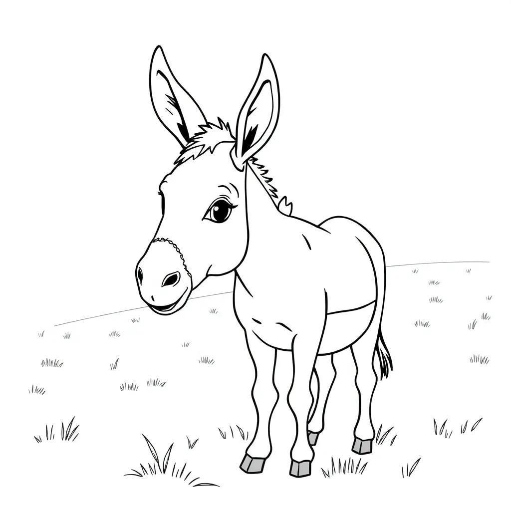 Donkey coloring page