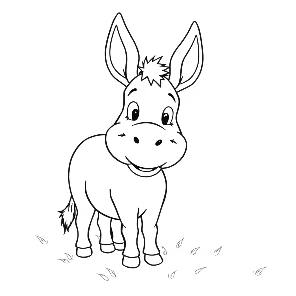 Donkey coloring page