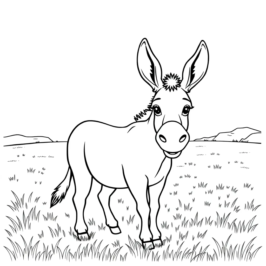 Donkey coloring page