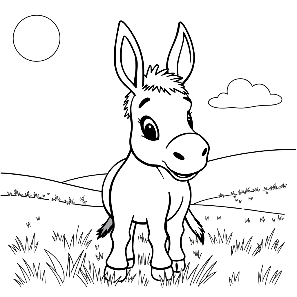 Donkey coloring page