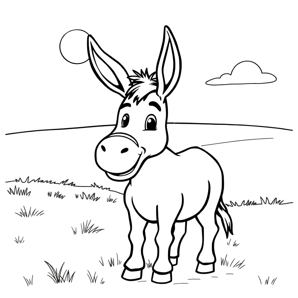 Donkey coloring page