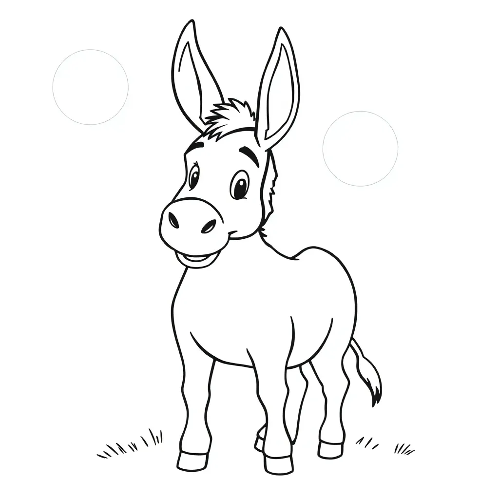 Donkey coloring page